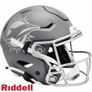 Miami Dolphins Helmet Riddell Authentic Full Size SpeedFlex Style Slate Alternate