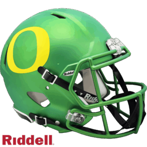 Oregon Ducks Helmet Riddell Authentic Full Size Speed Style Apple Green Alternate