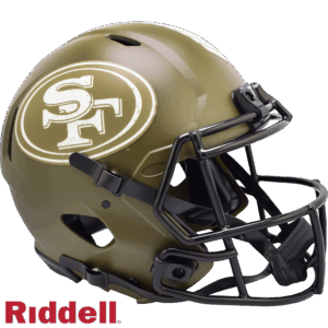 San Francisco 49ers Helmet Riddell Authentic Full Size Speed Style Salute To Service 2022