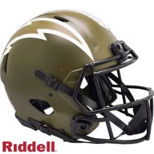 Los Angeles Chargers Helmet Riddell Authentic Full Size Speed Style Salute To Service 2022