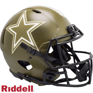 Dallas Cowboys Helmet Riddell Authentic Full Size Speed Style Salute To Service 2022