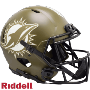 Miami Dolphins Helmet Riddell Authentic Full Size Speed Style Salute To Service 2022