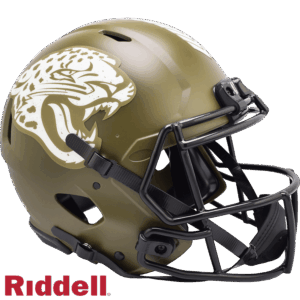 Jacksonville Jaguars Helmet Riddell Authentic Full Size Speed Style Salute To Service 2022