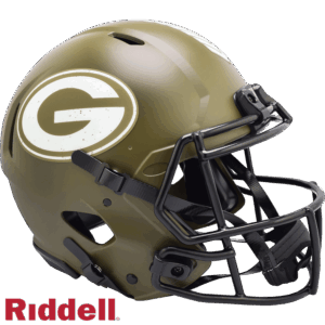 Green Bay Packers Helmet Riddell Authentic Full Size Speed Style Salute To Service 2022