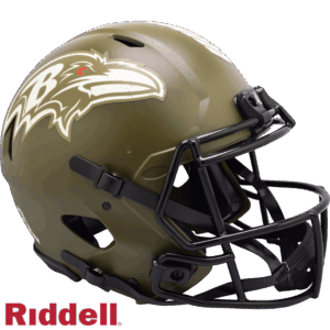 Baltimore Ravens Helmet Riddell Authentic Full Size Speed Style Salute To Service 2022