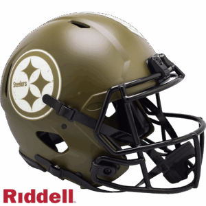 Pittsburgh Steelers Helmet Riddell Authentic Full Size Speed Style Salute To Service 2022