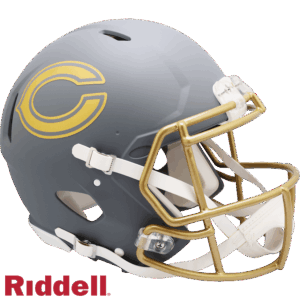 Chicago Bears Helmet Riddell Authentic Full Size Speed Style Slate Alternate