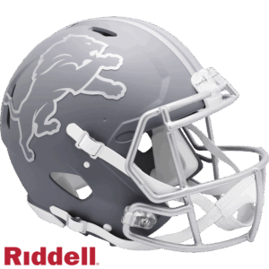 Detroit Lions Helmet Riddell Authentic Full Size Speed Style Slate Alternate