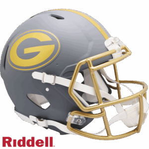 Green Bay Packers Helmet Riddell Authentic Full Size Speed Style Slate Alternate