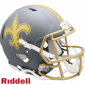 New Orleans Saints Helmet Riddell Authentic Full Size Speed Style Slate Alternate
