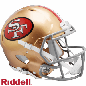 San Francisco 49ers Helmet Riddell Authentic Full Size Speed Style 1964-1995 T/B