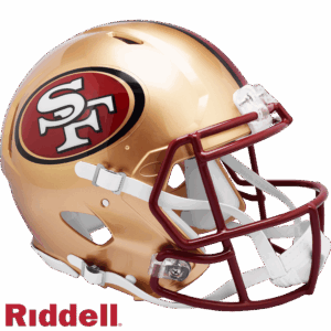 San Francisco 49ers Helmet Riddell Authentic Full Size Speed Style 1996-2008 T/B