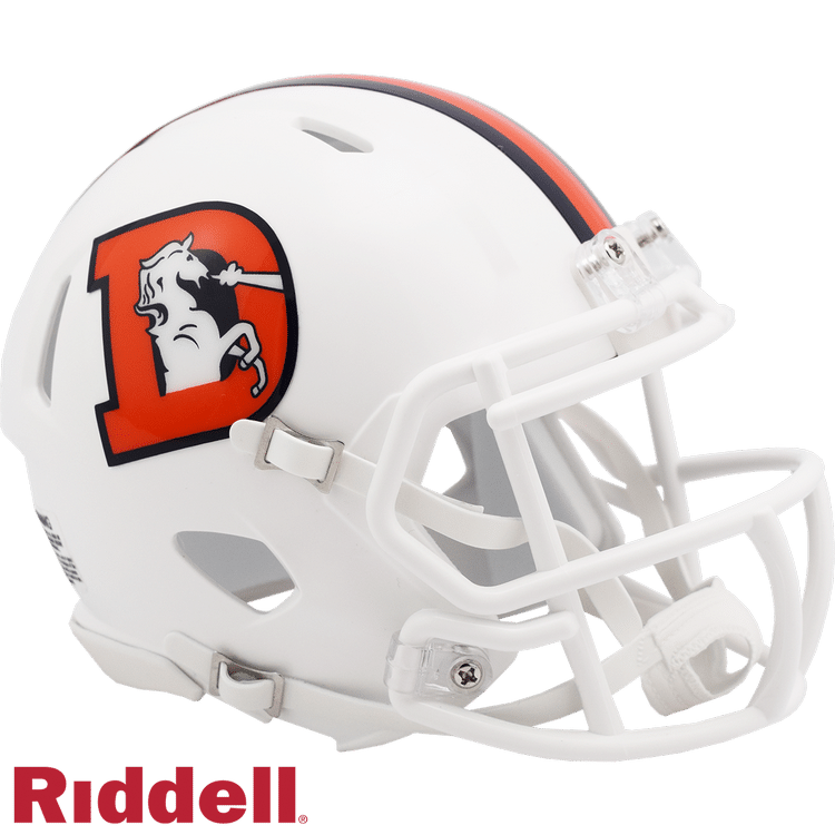 Denver Broncos Helmet Riddell Replica Mini Speed Style On-Field Alternate 2023 Snowcapped