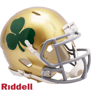 Notre Dame Fighting Irish Helmet Riddell Replica Mini Speed Style Shamrock