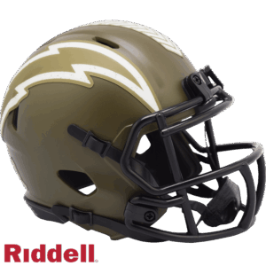 Los Angeles Chargers Helmet Riddell Replica Mini Speed Style Salute To Service 2022