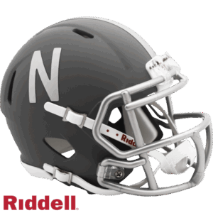 Nebraska Cornhuskers Helmet Riddell Replica Mini Speed Style Slate Alternate
