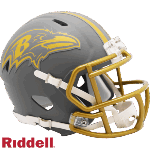 Baltimore Ravens Helmet Riddell Replica Mini Speed Style Slate Alternate