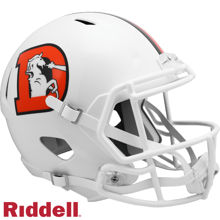 Denver Broncos Helmet Riddell Replica Full Size Speed Style On-Field Alternate 2023 Snowcapped