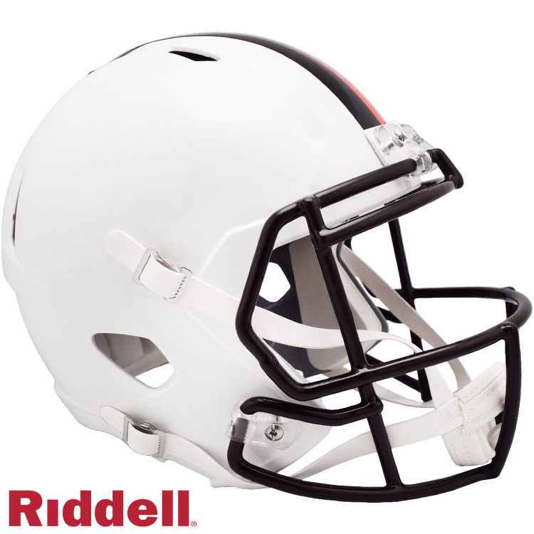 Cleveland Browns Helmet Riddell Replica Full Size Speed Style On-Field Alternate 2023 White Out