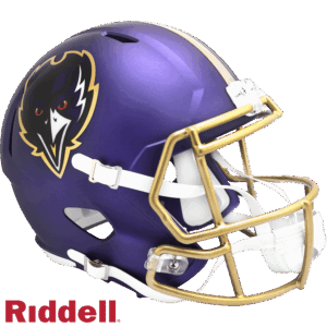 Baltimore Ravens Helmet Riddell Replica Full Size Speed Style On-Field Alternate 2024