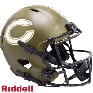 Chicago Bears Helmet Riddell Replica Full Size Speed Style Salute To Service 2022