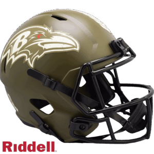 Baltimore Ravens Helmet Riddell Replica Full Size Speed Style Salute To Service 2022