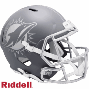 Miami Dolphins Helmet Riddell Replica Full Size Speed Style Slate Alternate