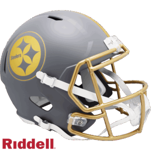 Pittsburgh Steelers Helmet Riddell Replica Full Size Speed Style Slate Alternate