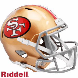 San Francisco 49ers Helmet Riddell Replica Full Size Speed Style 1964-1995 T/B