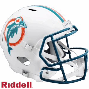 Miami Dolphins Helmet Riddell Replica Full Size Speed Style 1980-1996 T/B
