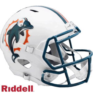 Miami Dolphins Helmet Riddell Replica Full Size Speed Style 1997-2012 T/B