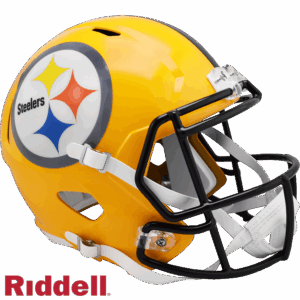 Pittsburgh Steelers Helmet Riddell Replica Full Size Speed Style 2007 Gold T/B