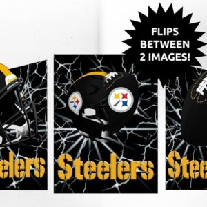 Pittsburgh Steelers 3D Art Print 12x16 Lightning Flip