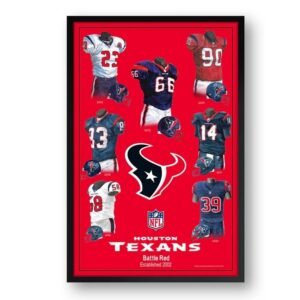 Houston Texans Framed Print 10x13 Uniform Heritage