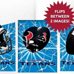 Houston Texans 3D Art Print 12x16 Lightning Flip