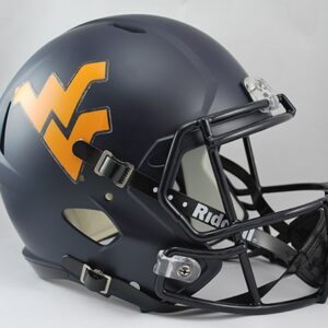 West Virginia Mountaineers Helmet Riddell Replica Full Size Speed Style Satin
