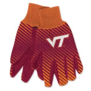 Virginia Tech Hokies Gloves Two Tone Style Adult Size