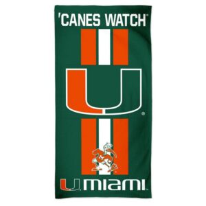 Miami Hurricanes Towel 30x60 Beach Style
