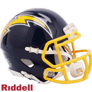 Los Angeles Chargers Helmet Riddell Replica Mini Speed Style 1974-1987 T/B
