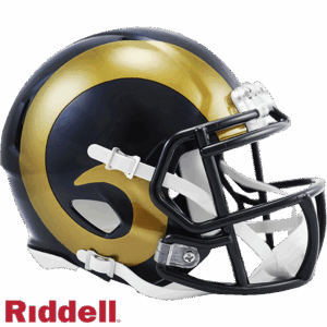 Los Angeles Rams Helmet Riddell Replica Mini Speed Style 2000-2016 T/B