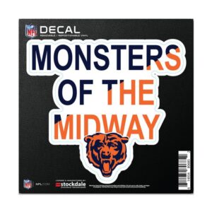 Chicago Bears Decal 6x6 All Surface Slogan