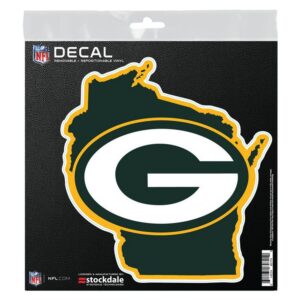Green Bay Packers Decal 6x6 All Surface State Shape