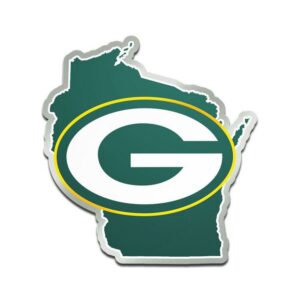 Green Bay Packers Auto Emblem Acrylic State Shape