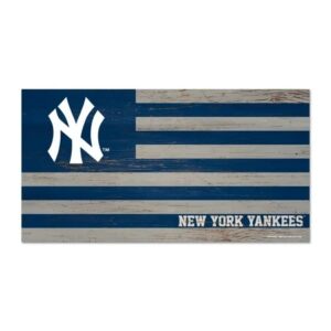 New York Yankees Sign Wood 9x17 Flag