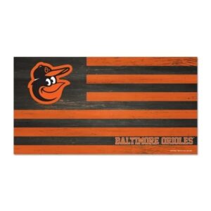 Baltimore Orioles Sign Wood 9x17 Flag