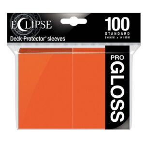 Eclipse Gloss Standard Sleeves 100 Pack Pumpkin Orange