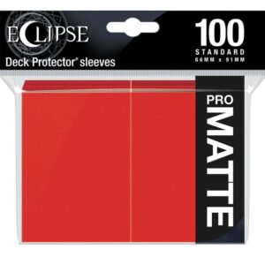 Eclipse Matte Standard Sleeves 100 Pack Apple Red