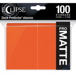 Eclipse Matte Standard Sleeves 100 Pack Pumpkin Orange