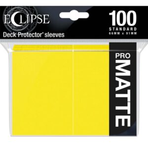 Eclipse Matte Standard Sleeves 100 Pack Lemon Yellow