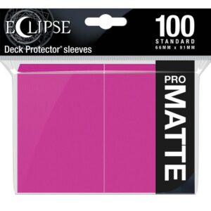 Eclipse Matte Standard Sleeves 100 Pack Hot Pink